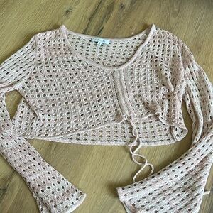 cropped knit sweater